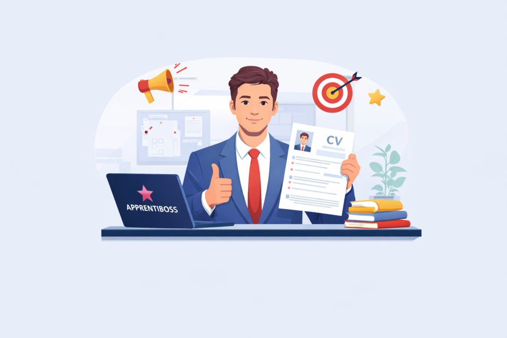 Jeune professionnel en entretien présentant son CV avec confiance